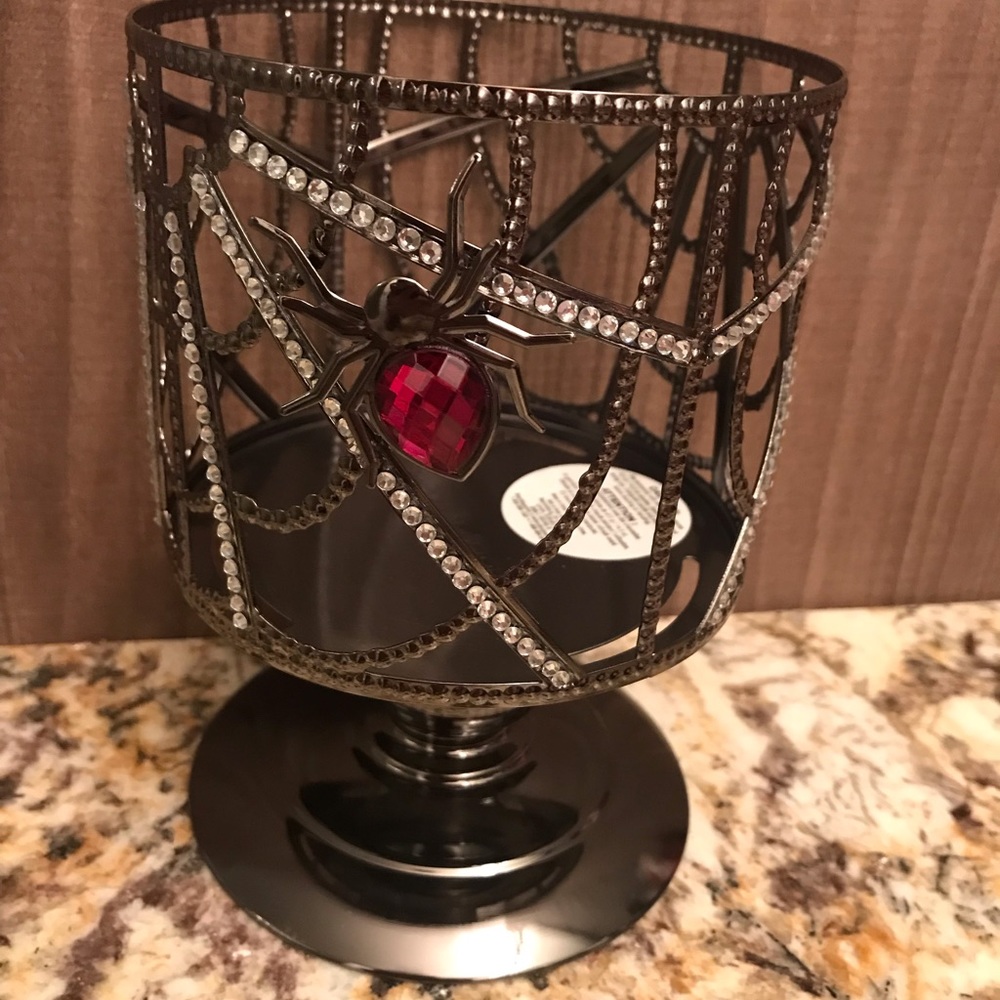 BATH & BODY WORKS GEM SPIDER PEDESTAL 3 WICK CANDLE HOLDER